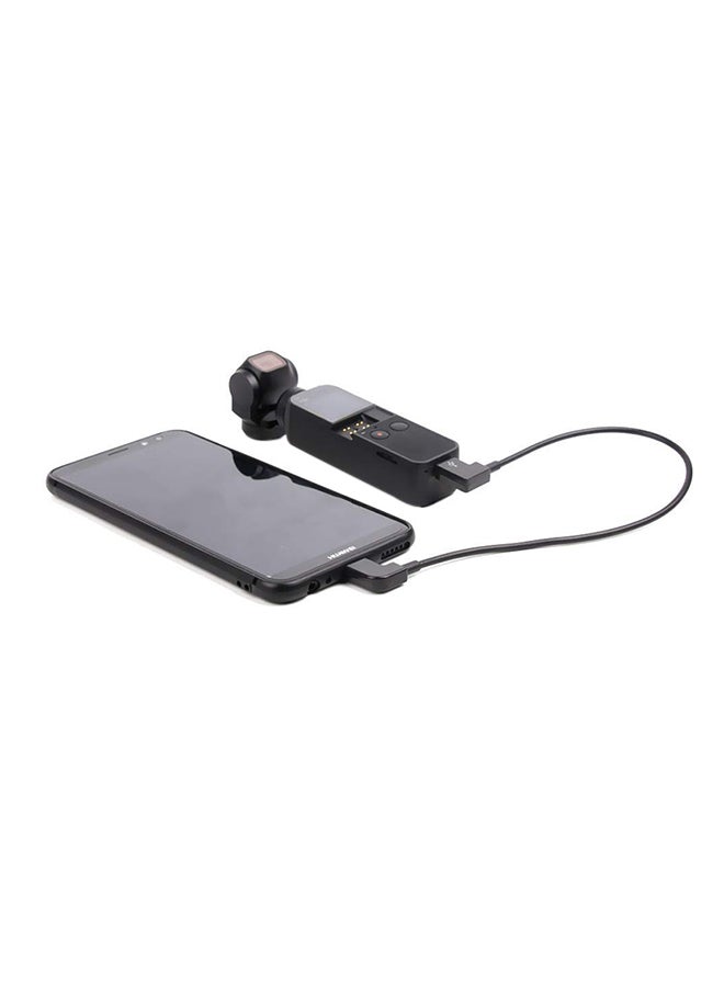 كابل شحن ومزامنة بيانات من TYPe-C إلى مايكرو USB أسود - Image 3